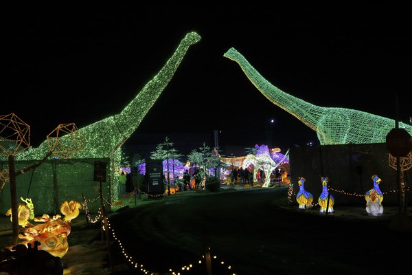 Illuminated dinosaur figures