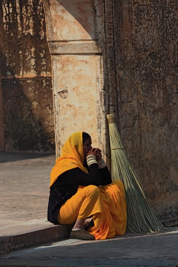 An Indian woman in traditional dress