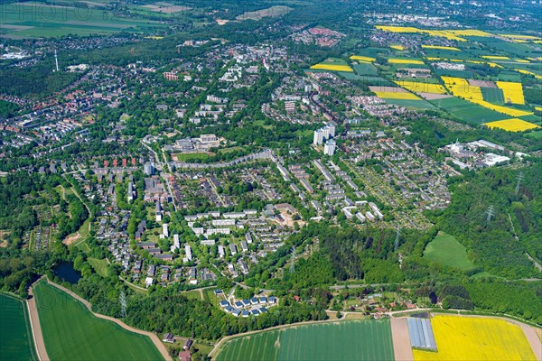 Aerial view of the Hamburg residential area Lohbruegge Nord