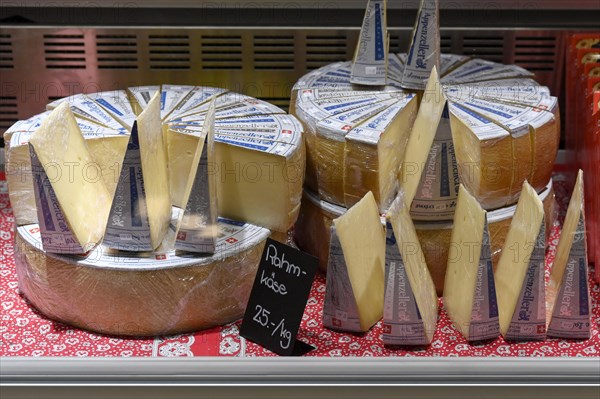 Sales shelf Swiss cream cheese