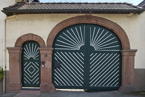 Arched gate at a vineyard