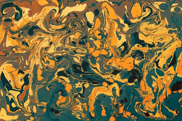 Abstract creative marbling pattern for fabric