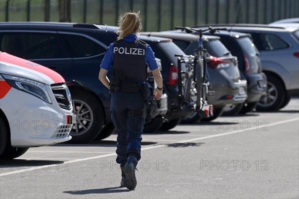 Parking control policewoman