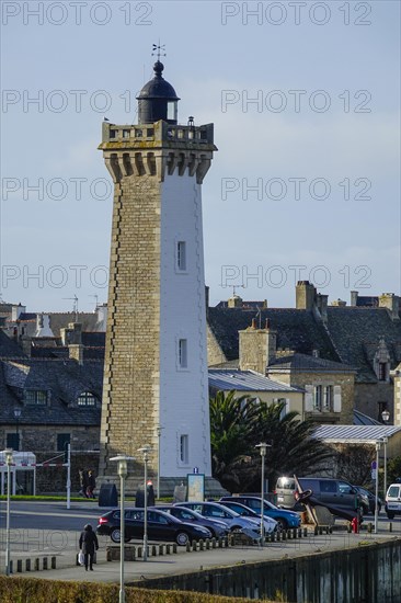 Roscoff lighthouse at the harbour