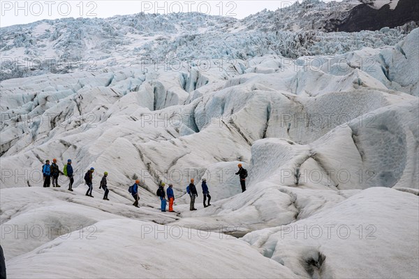 Hiking group at the glacier