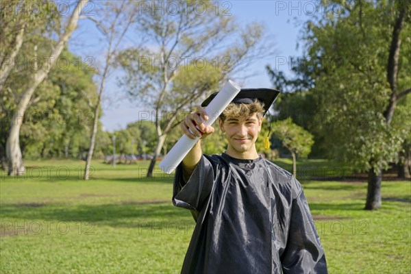 Young recent graduate boy