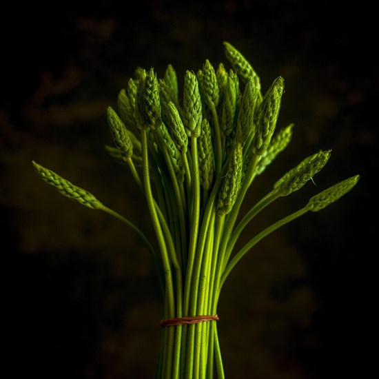 Bunch of wild asparagus