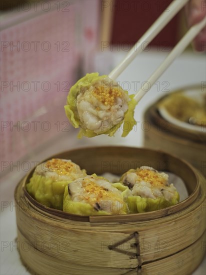 Delicious Chinese dim sum in a chinese restaurant