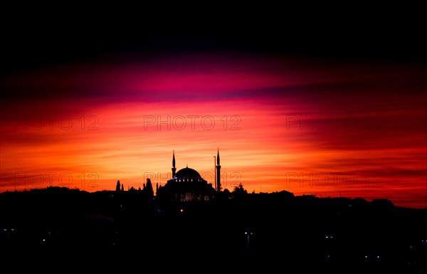 Outer view of Ottoman style mosque in Istanbul