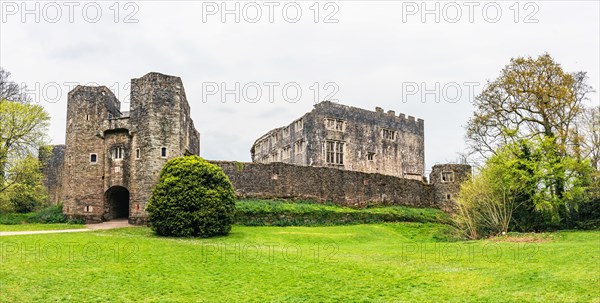 Panorama of Berry Pomeroy Castle