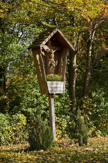 Wayside cross at the sports park in Markt Swabia