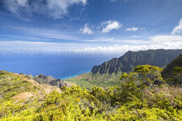 Blick vom Kalalau Lookout ins Kalalau Valley