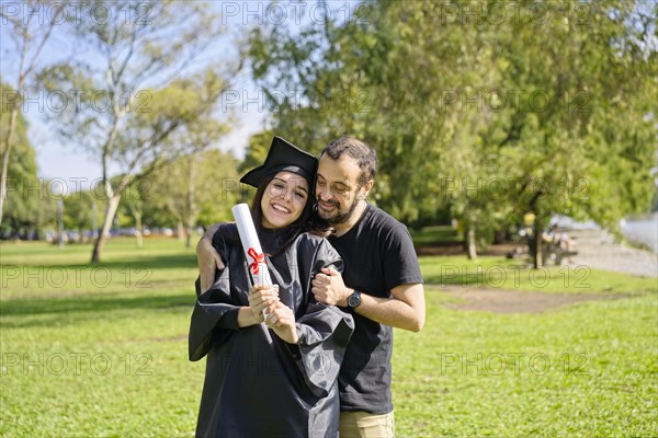 Young girl recently graduated