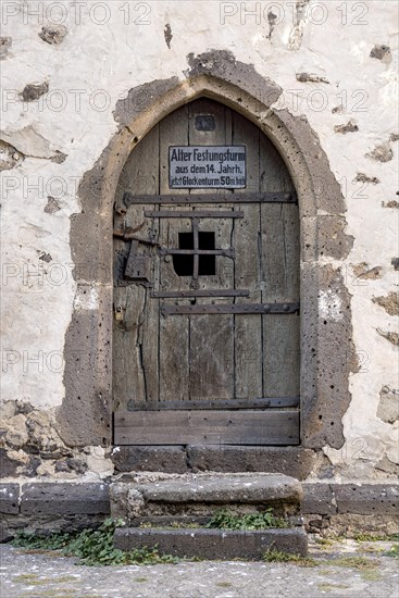 Weathered wooden door