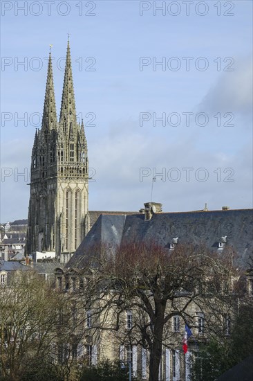 Saint-Corentin Gothic Cathedral and Prefecture of Finistere