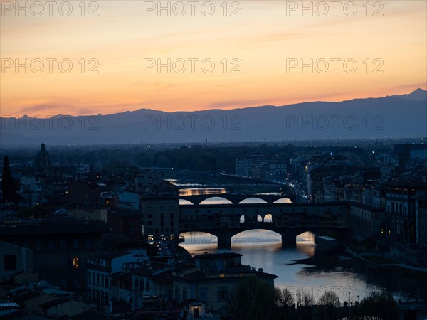 Sunset view of Florence from Piazzale Michelangelo