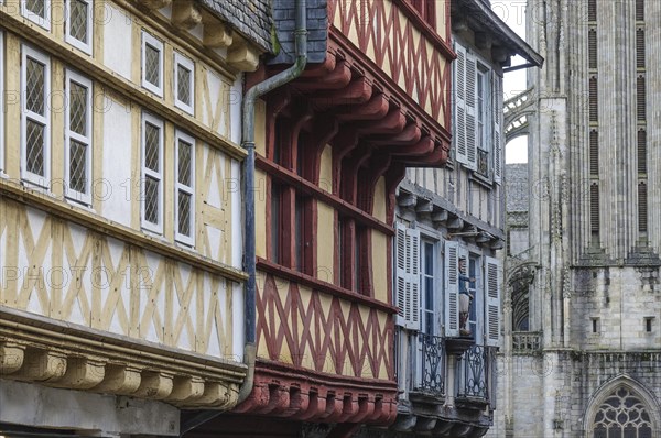 Half-timbered houses in the Rue Kereon