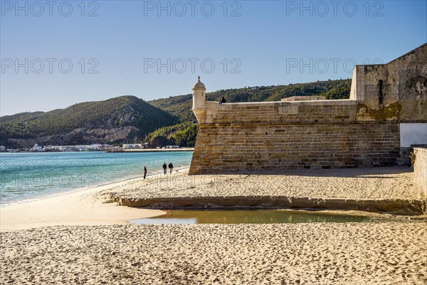 Saint James Fortress on the beach of Sesimbra