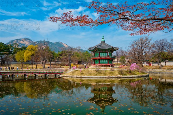 Hyangwonjeong Pavilion in Gyeongbokgung Palace