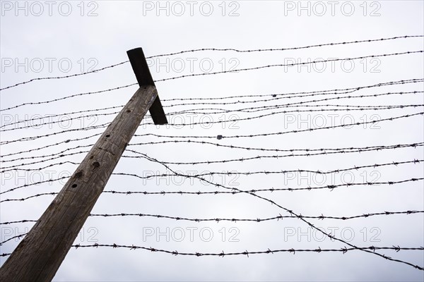 Barbed wire fence at the Iron Curtain Memorial at the Guglwald border crossing