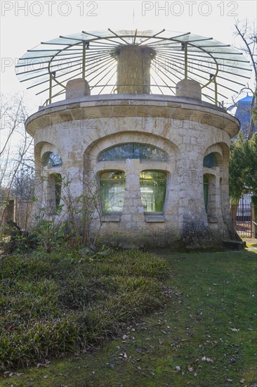 Aquarium in the garden of the Art Nouveau Museum Musee de l'Ecole de Nancy