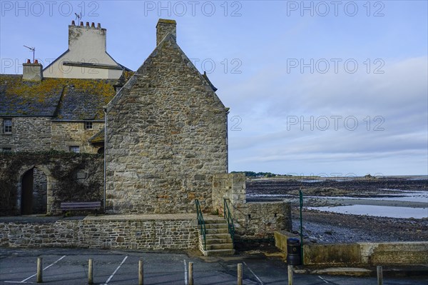 Old stone house at the port of Roscoff