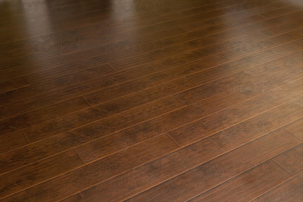 Beautiful newly installed brown laminate flooring in home