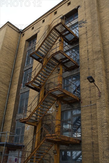 Fire escape on the former industrial site in Oberschoeneweide