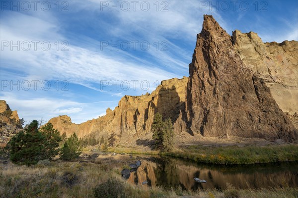 Red rock walls in the morning sun