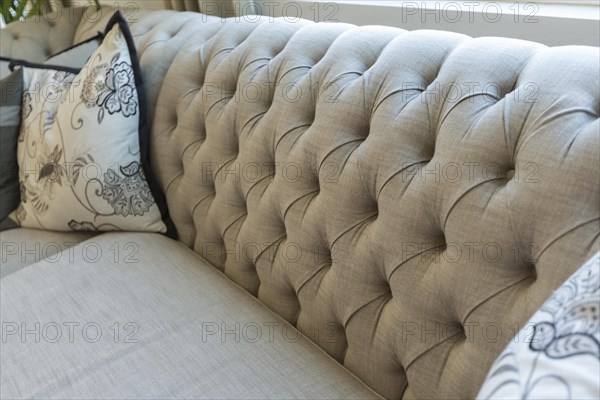 Beautiful abstract of luxurious couch and pillow detail