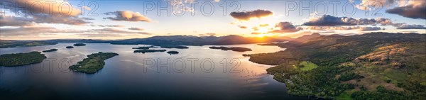 Sunset over Loch Lomond from Milarrochy Bay