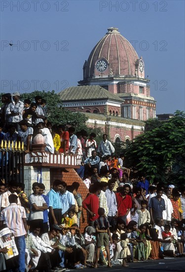 People gathered in front of Presidency college during Republic day celebration in Chennai