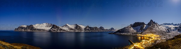 Panorama shot at full moon