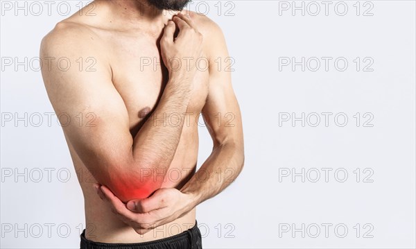 Person with elbow pain