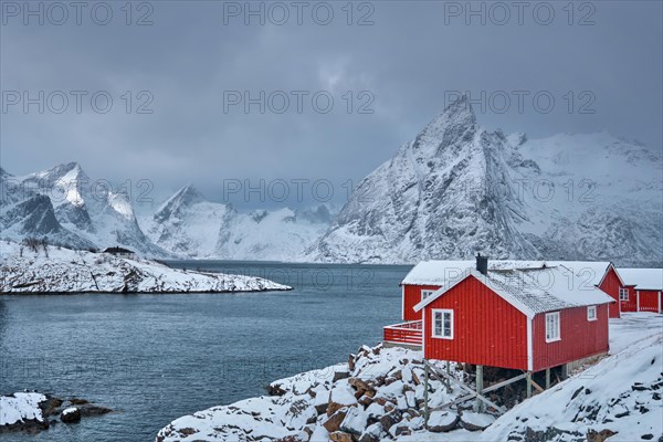 Iconic Hamnoy fishing village on Lofoten Islands