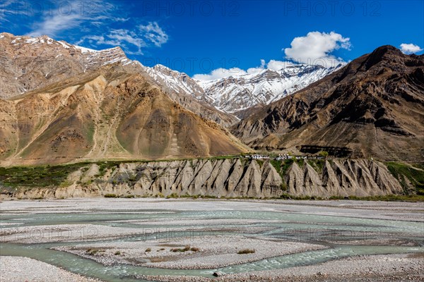 Village in Himalayas in Pin Valley