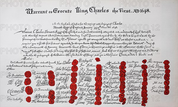 Order for the Execution of King Charles I of England
