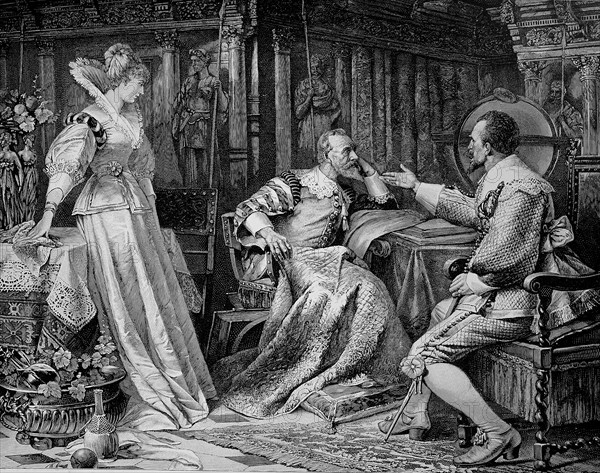 Wallenstein's courtship of Isabella von Harrach. Albrecht Wenzel Eusebius von Wallenstein