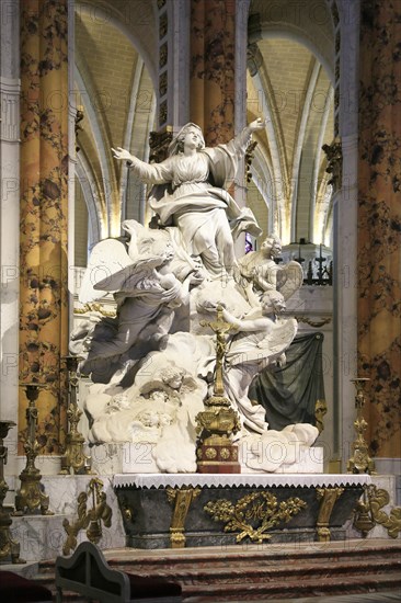 Baroque altar in Notre Dame Cathedral of Chartres