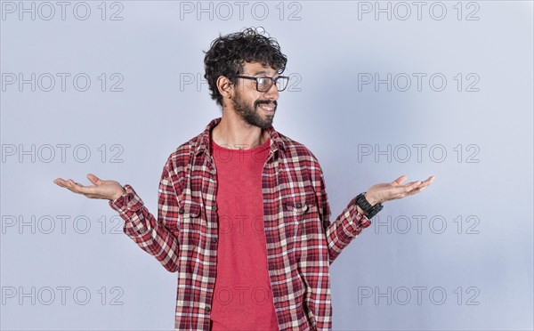 Man balancing the palms of his hands