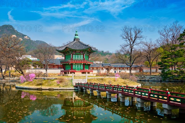 Hyangwonjeong Pavilion in Gyeongbokgung Palace