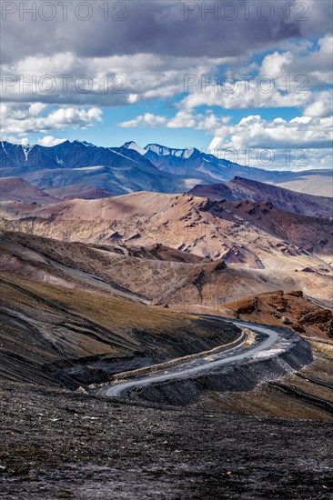 Manali-Leh Highway road from Himachal to Ladakh