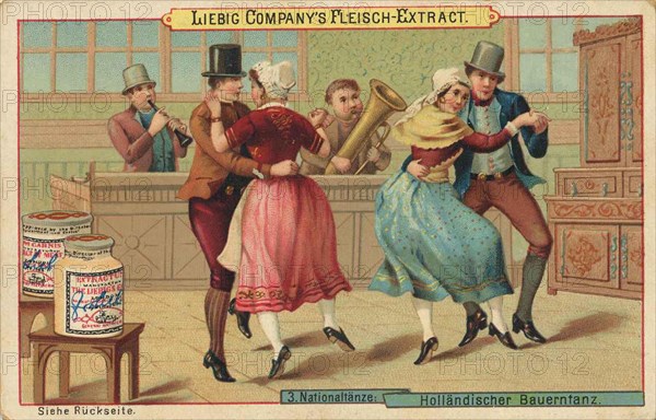 Picture series national dances: Dutch country dance