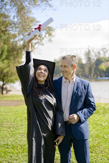 Young girl recently graduated