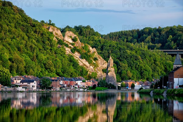 View of picturesque Dinant city over the Meuse river Dinant is a Walloon city and municipality located on the River Meuse