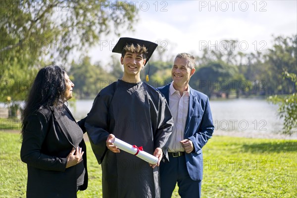 Young recently graduated boy