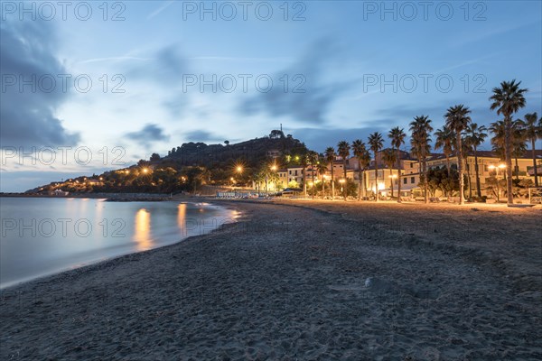 Evening beach in San Lorenzo al Mare