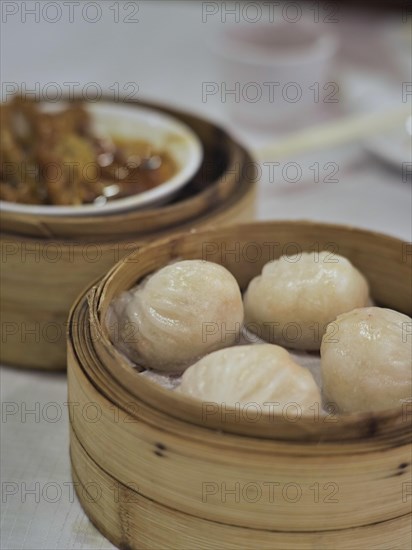 Delicious Chinese dim sum in a chinese restaurant