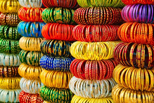 Indian Bangles or wrist bracelets on sale in a jewellery shop