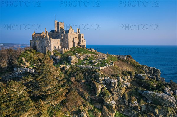 St Michaels Mount from a drone